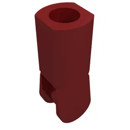 Bar Holder with Hole and Bar Handle / Dark Red