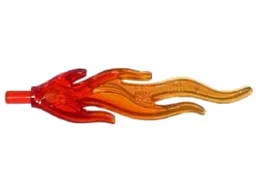 Wave / Flame Rounded Large with Marbled Trans-Orange Pattern