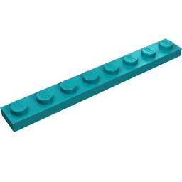 Plate 1 x 8 / Dark Turquoise