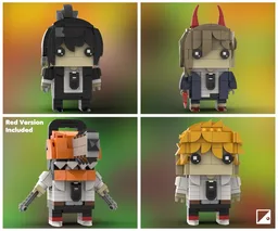 Chainsaw Man LEGO Brickheadz MOCs ~ 4 Pack
