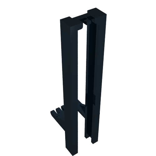 Lego Forklift Mast Wide 1 x 2 Hinge Plate / Black
