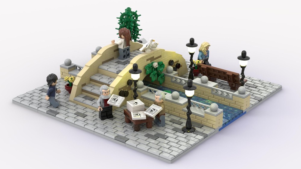 Lego Canal Street with bridge