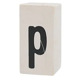 Tile Special 1 x 2 x 5/6 with Stud Hole in End with 'p' Print