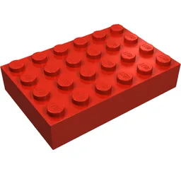 Brick 4 x 6 / Red