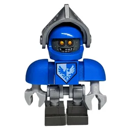 Clay Bot with Blue Helmet with Silver Visor