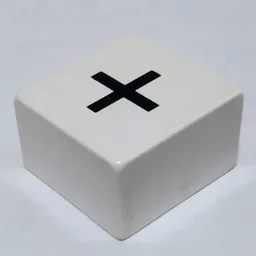 Duplo Tile 2 x 2 x 1 with Addition Sign '+' Print / White