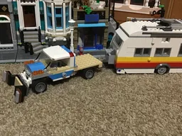 Flatbed truck with plow