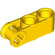 Technic Axle and Pin Connector Perpendicular 3L with 2 Pin Holes / Yellow