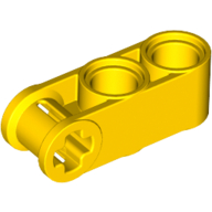 Lego Technic Axle and Pin Connector Perpendicular 3L with 2 Pin Holes / Yellow
