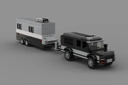 Australian camper with black SUV