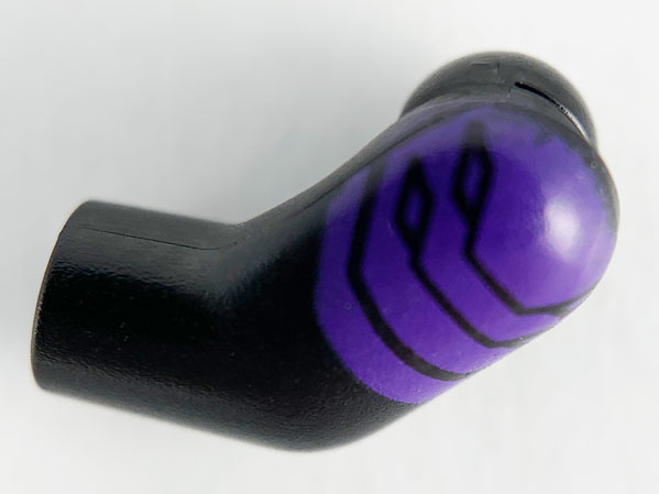 Lego Arm, Left with Dark Purple Plated Shoulder Armor Pattern