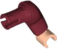 Arm Large with Pin, Left with Light Nougat Hand / Dark Red
