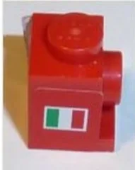 Brick, Modified 1 x 1 with Italian Flag Pattern on Both Sides (Stickers) - Sets 8168 / 8185