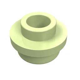 Plate Round 1 x 1 with Open Stud / Yellowish Green