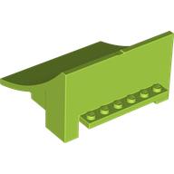 Lego Brick Curved 8 x 8 x 4, Ramp / Lime
