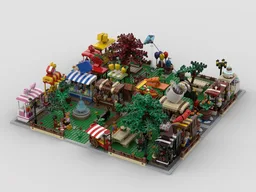 Modular Market - Display + 16 stands MOCs