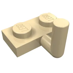Plate Special 1 x 2 with Bar Up [Horizontal Arm 6mm] / Tan