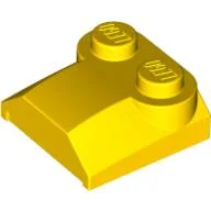 Brick Curved 2 x 2 x 2/3 Two Studs and Lip End / Yellow