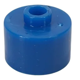 Pen Bead, Round Long, Flat Edge / Blue
