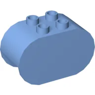 Duplo Brick 2 x 4 x 2 Rounded Ends / Medium Blue