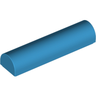 Lego Brick Curved 1 x 4 x 2/3 Double, No Studs / Dark Azure