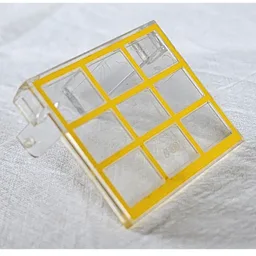 Garage Door Solid (without Counterweights) - Old with Hinge Pins with Yellow Frame Print
