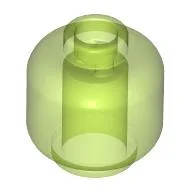 Minifig Head [Plain] [Hollow Stud] / Trans-Bright Green