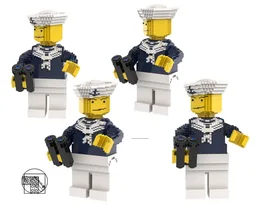Maxi Figure dark blue and white Sailor with binoculars