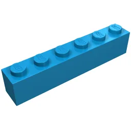 Brick 1 x 6 / Dark Azure