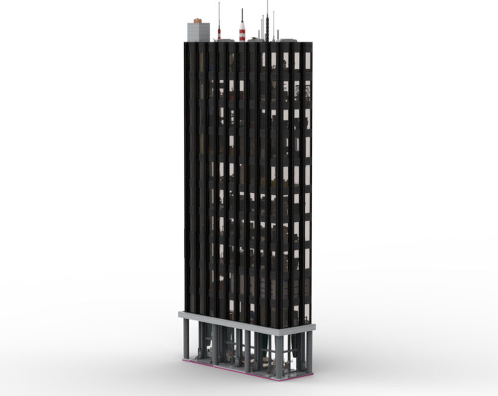 Lego Huge Skyscraper with FULL Interior, LA-Building