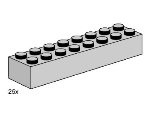 Lego 2 x 8 Light Gray Bricks