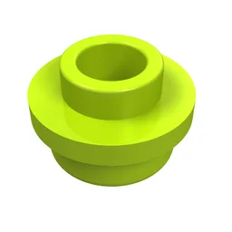 Plate Round 1 x 1 with Open Stud / Lime
