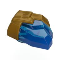 Lego Rock, Jewel in Pearl Gold Holder pattern / Trans-Dark Blue