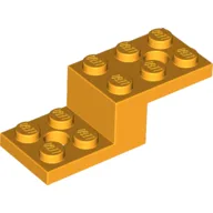 Bracket 5 x 2 x 1 1/3 with Holes, Pin Bottom / Bright Light Orange