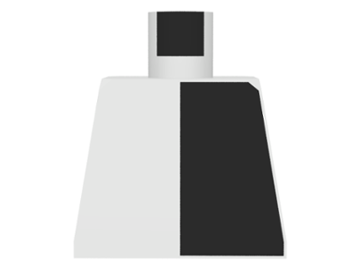 Lego Torso Batman Shirt with Black Half Panel Pattern