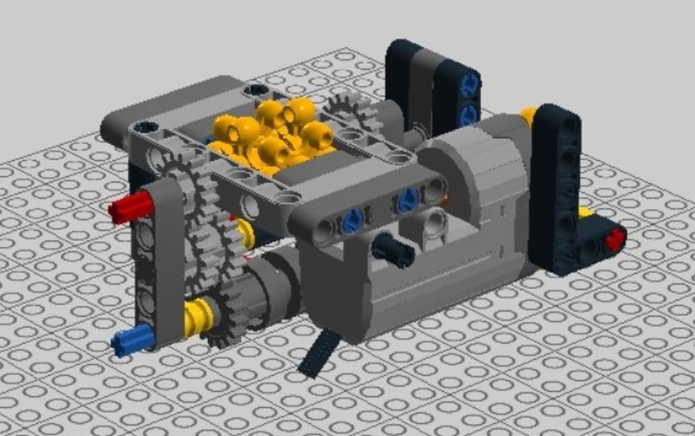 Lego It can handle the forward and backward gearboxes with large torque, and has its own gearshift motor (servo motor)
