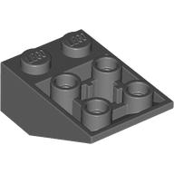 Lego Brick Sloped Inverted 33° 3 x 2, Connections between Studs, Round Bottom Pin / Dark Bluish Gray