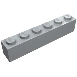 Brick 1 x 6 / Light Bluish Gray