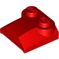 Brick Curved 2 x 2 x 2/3 Two Studs and Lip End / Red