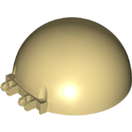 Lego Windscreen 8 x 8 x 3 Dome with Dual 2 Fingers - 7 Teeth / Tan