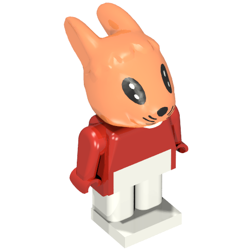 Lego Fabuland Figure Bunny 2 / Red