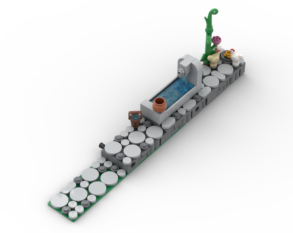 Lego Medieval Street Row – Fountain Alley