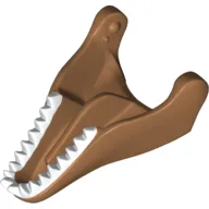 Animal Body Part, Dinosaur, Tyrannosaurus Rex Lower Jaw with White Teeth Print / Medium Nougat