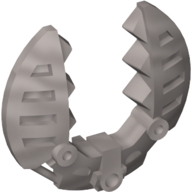 Lego Large Figure Weapon 5 x 5 Shield with Wrench Toothed / Pearl Light Gray