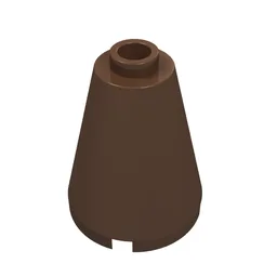 Cone 2 x 2 x 2, Open Stud / Brown