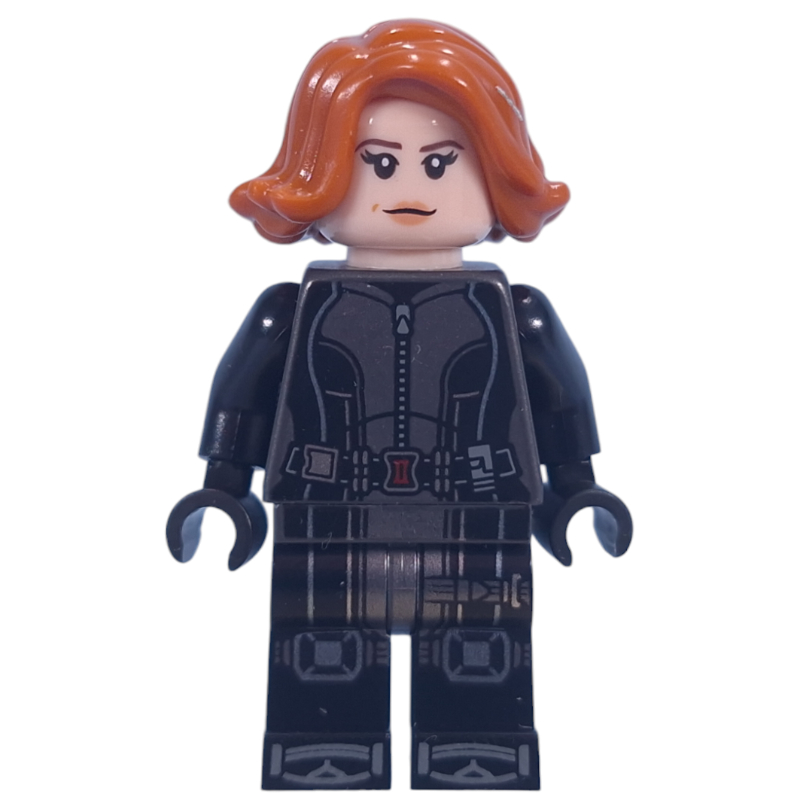 Lego Black Widow, Pearl Dark Gray Jumpsuit, Medium Azure Highlights