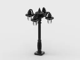 Street lamp with 4 arms