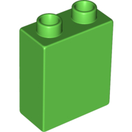Lego Duplo Brick 1 x 2 x 2 / Bright Green