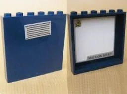 Panel 1 x 6 x 5 with Air Vent on Outside and 'MISSION BRIEF' on Inside Pattern (Stickers) - Set 8635