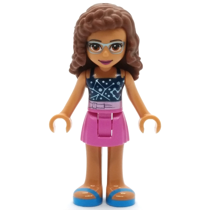 Lego Olivia - Dark Blue Top, Dark Pink Skirt